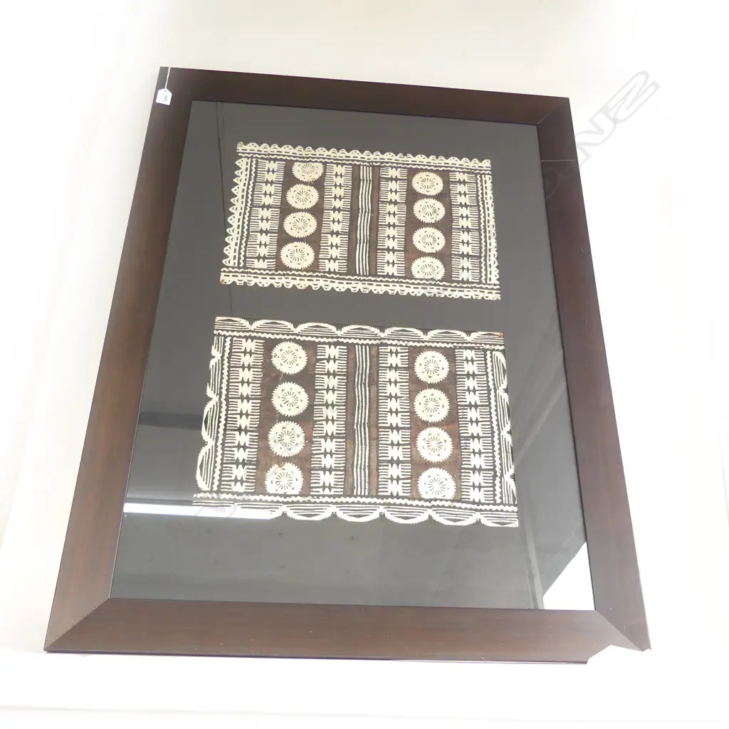 LARGE FRAMED TAPA 1025x790mm overall size Image 1++