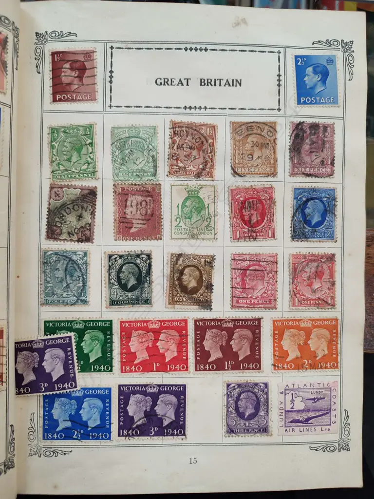 6 VINTAGE STAMP ALBUMS Image 1++