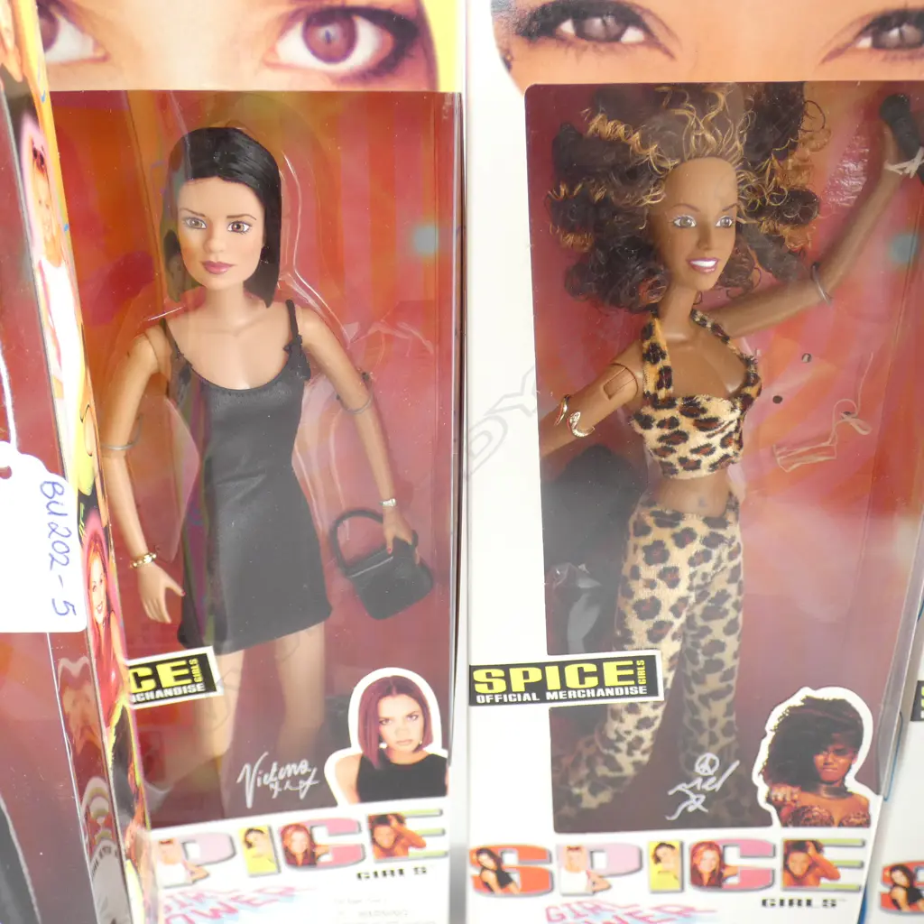 SPICE GIRL DOLLS; EMMA, MEL, GERRY, MELANIE & VICTORIA - EACH INDIVIDUALLY BOXED Image 1++
