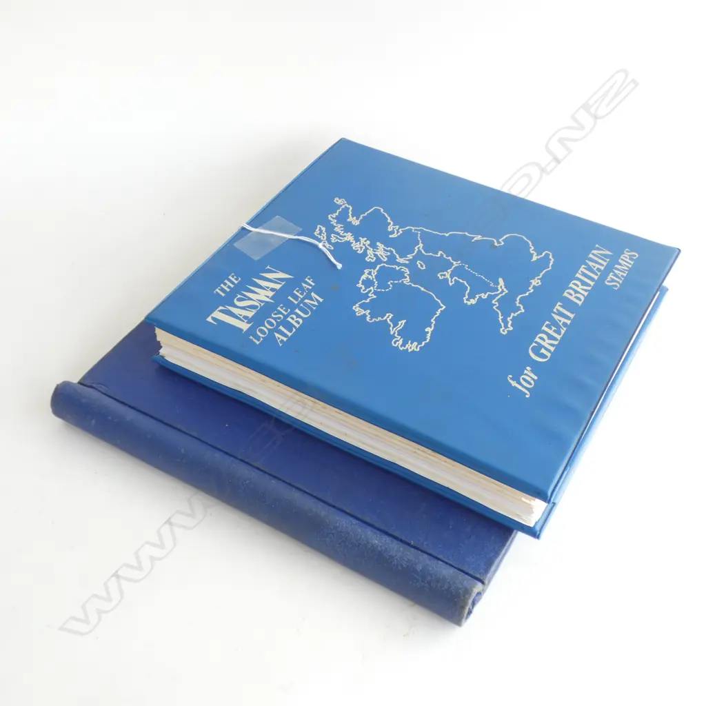 2 BLUE STAMP ALBUMS Image 1++