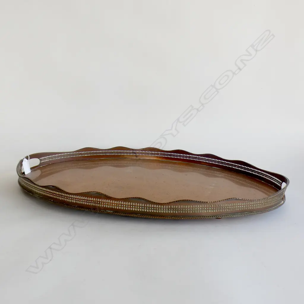 OVAL COPPER TRAY L. 610mm x 390mm Image 1++
