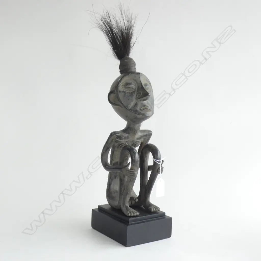 BRONZE AFRICAN FIGURE ON STAND H.450mm Image 1++