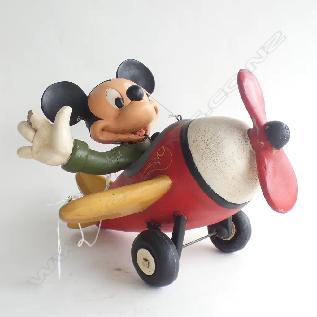 PAINTED FIBREGLASS MICKEY MOUSE IN PLANE AF L.500m  Image 1++