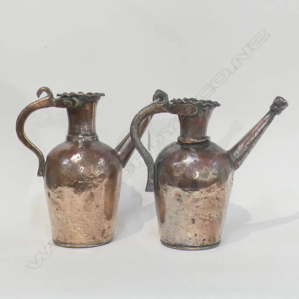 PR ANTIQUE PERSIAN COPPER LOTA BODNA WASH JUGS H.270mm Image 1++