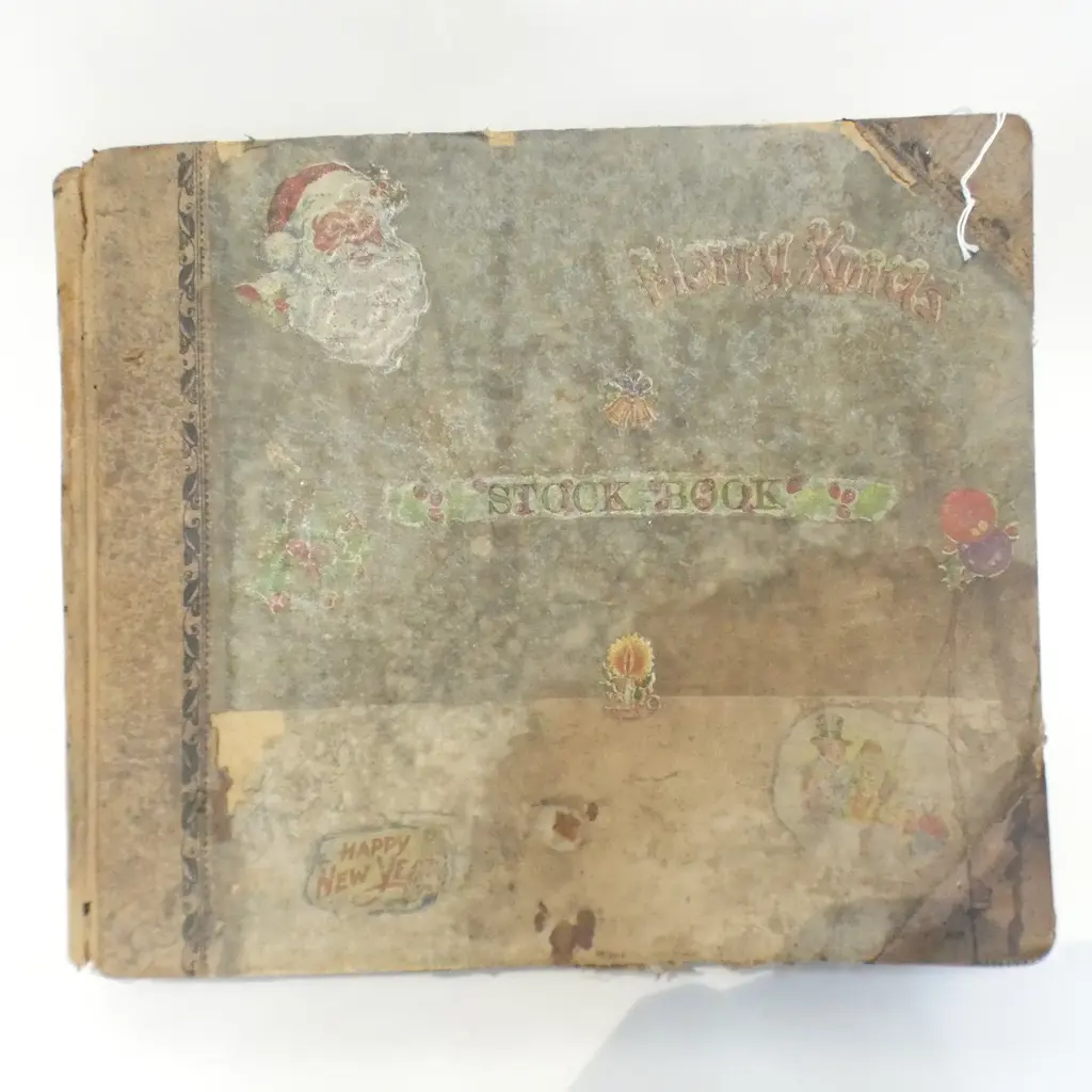 LARGE ALBUM OF VINTAGE CHRISTMAS CARDS  Image 1++