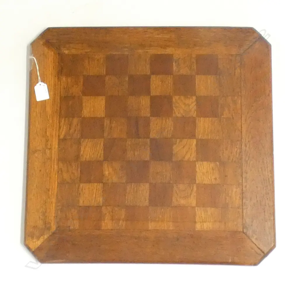 VINTAGE OAK CHESS BOARD 470x470mm Image 1++
