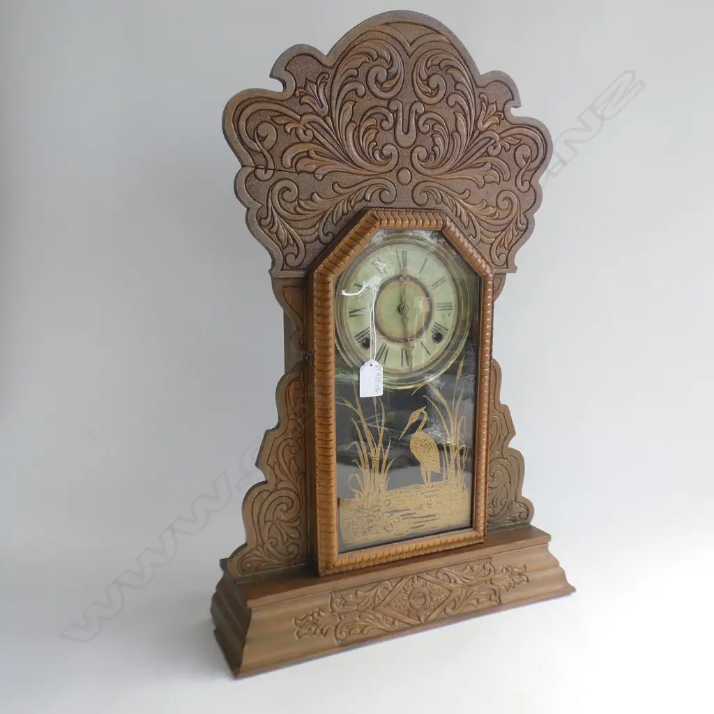 1930s OAK REGULATOR WALL CLOCK BRASS DIAL 820mm H Image 1++