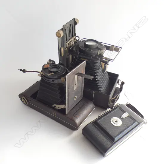 3 VINTAGE FOLDING CAMERAS