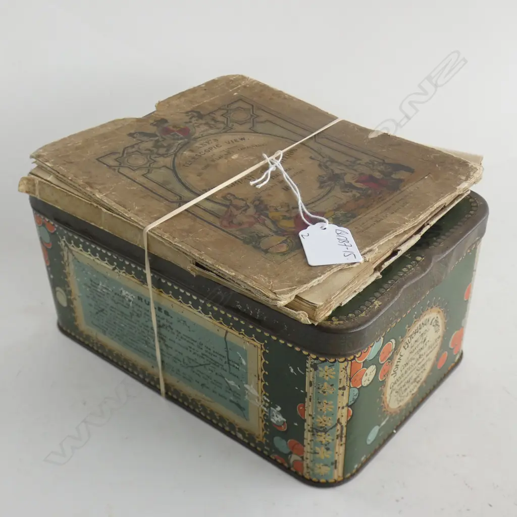 1851 PICTURE BOOK 'LANE'S TELESCOPIC VIEW THE GREAT EXHIBITION..1851' LOOSE BOARDS + OLD TIN... Image 1++