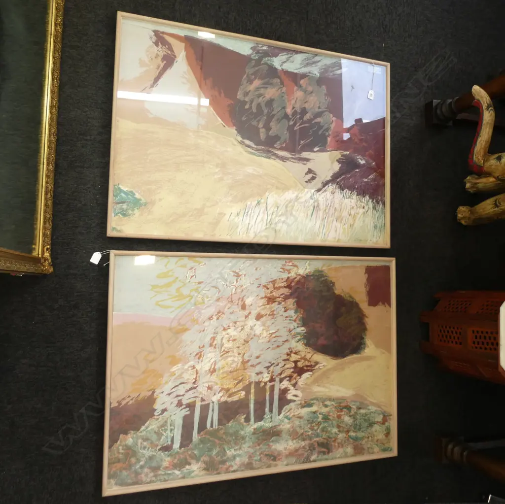 LINDSEY KIRK 'LOST IN THE LONG GRASS' DIPTYCH 1/4 SILKSCREEN PRINT 700x1000mm  Image 1++