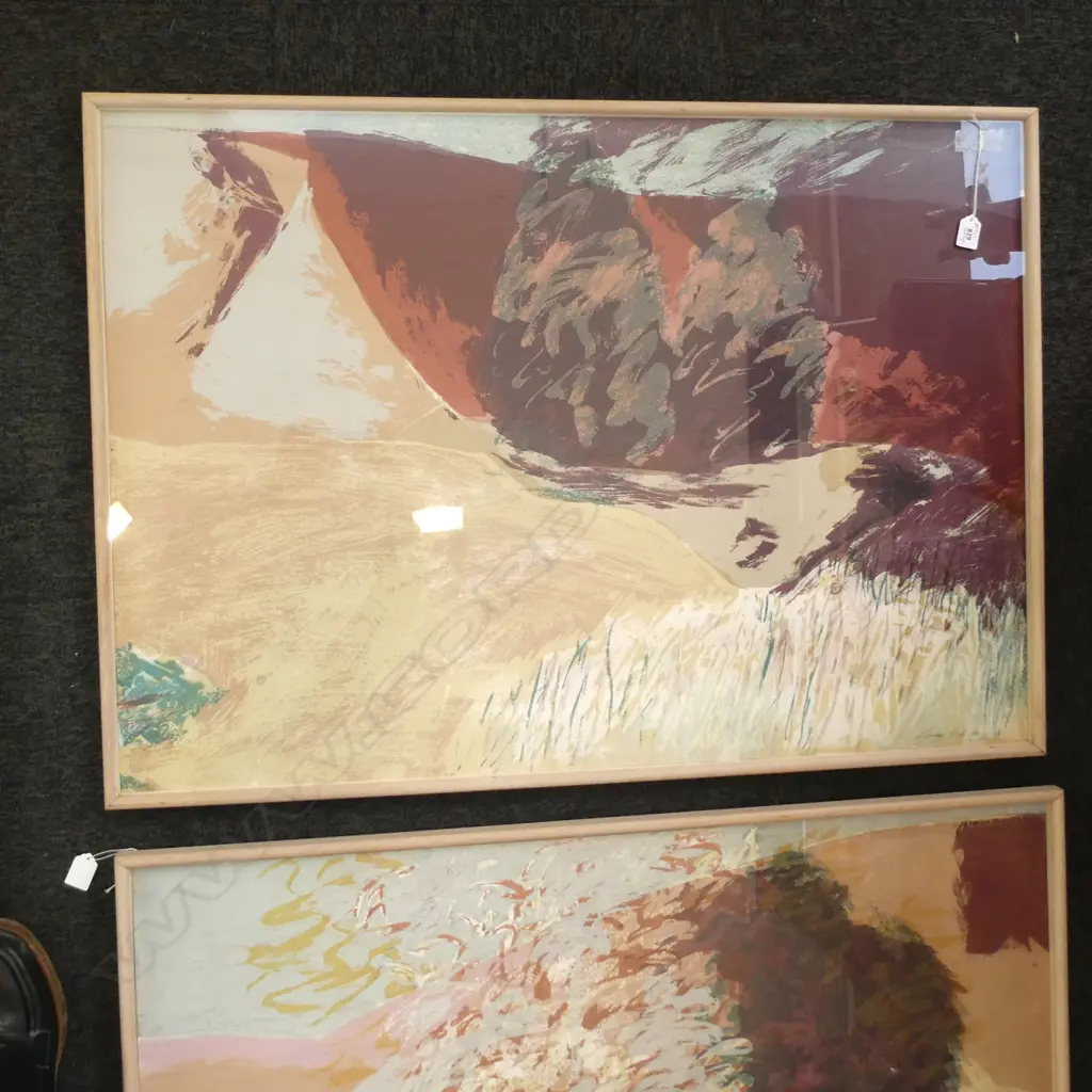 LINDSEY KIRK 'LOST IN THE LONG GRASS' DIPTYCH 1/4 SILKSCREEN PRINT 700x1000mm  Image 1++