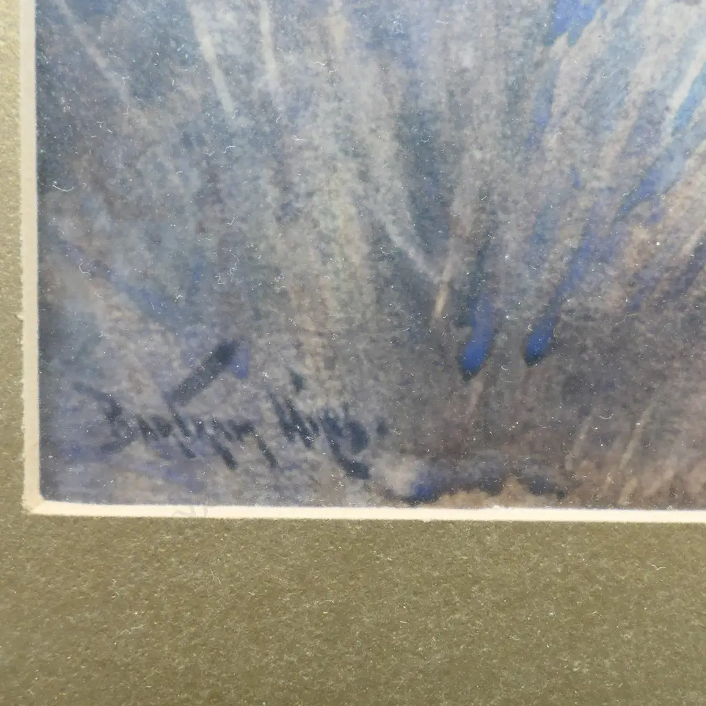 BARTRAM HILES (UK, 1872-1927), WINDMILL IN LANDSCAPE, W/COLOUR, SIGNED, 250 x 350mm Image 1++