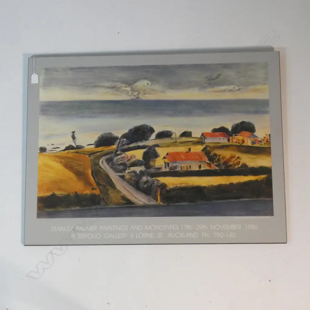 STANLEY PALMER 1986 EXHIBITION PRINT w. 'MARAE PAHAOA'  530x795mm Image 1++