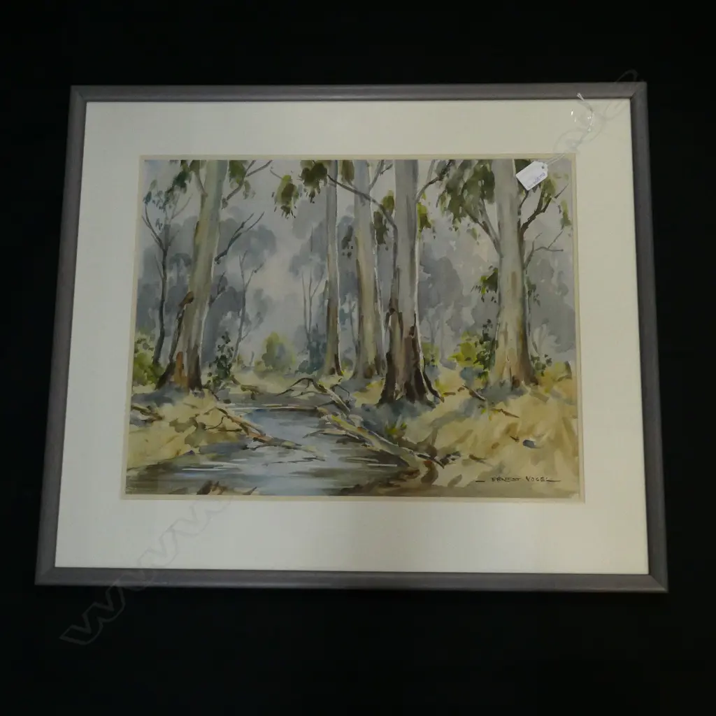ERNEST VOGEL - W/C AUSTRALIAN TREES 380 x 490mm Image 1++