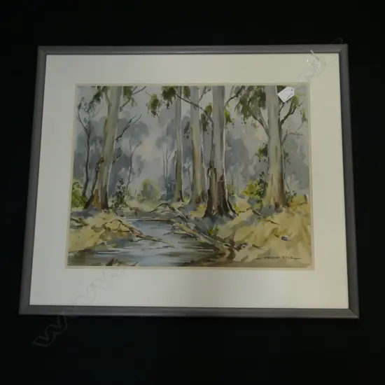 ERNEST VOGEL - W/C AUSTRALIAN TREES 380 x 490mm