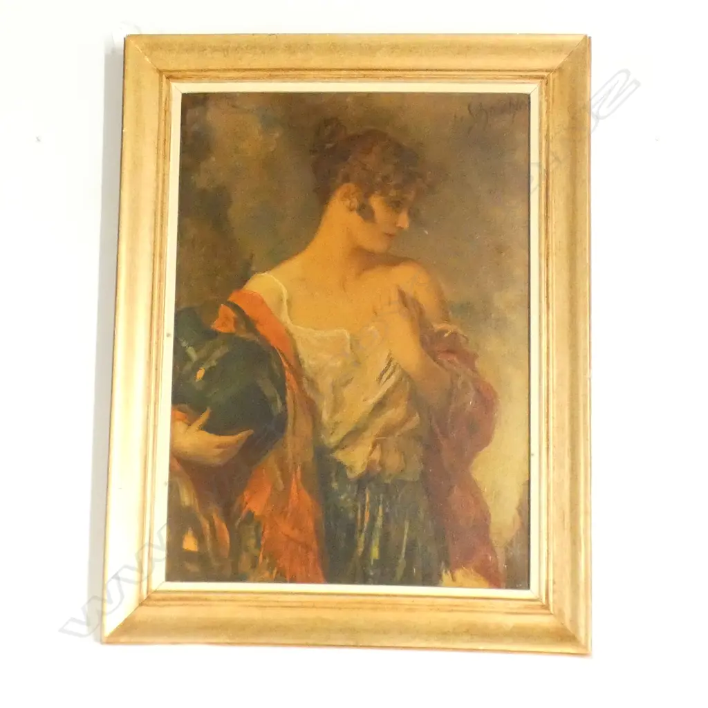 OLEOGRAPH CLASSICAL YOUNG WOMAN 545x390mm Image 1++