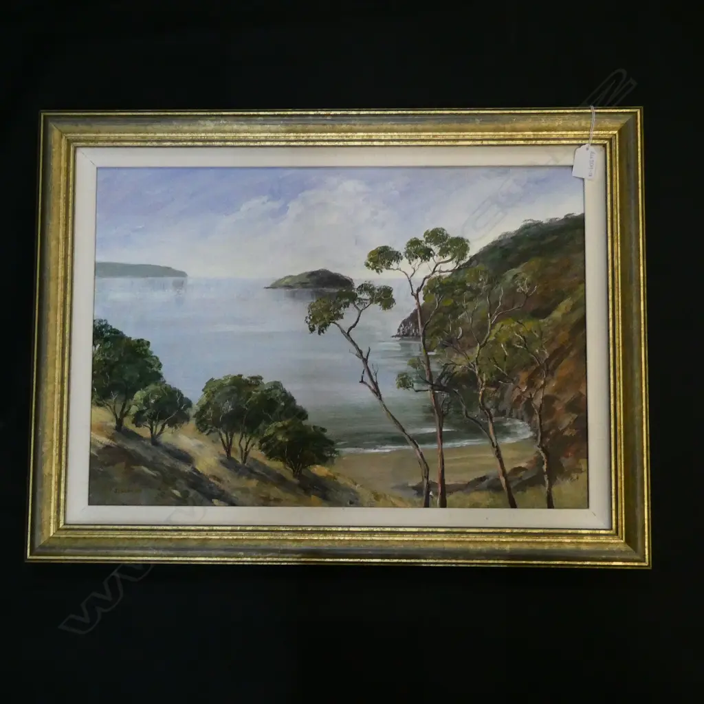 J. STEAN OIL - BEACH CLIFF SCENE 360 x 530mm Image 1++