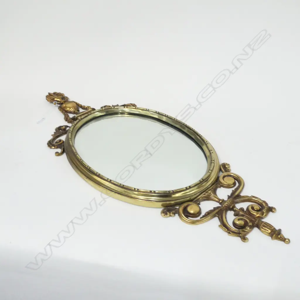 VINTAGE ADAM STYLE BRASS MIRROR H.700mm Image 1++