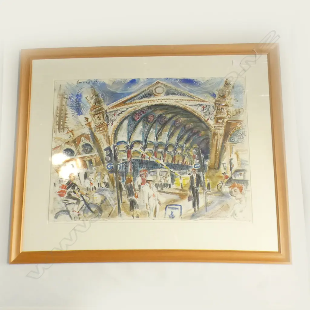 LUCILLE CRANWELL 'SMITHFIELD LONDON' W/c & GOUACHE 1997. 700 X 760mm Image 1++
