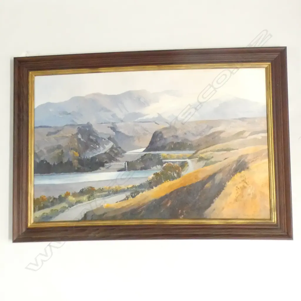 MADGE MUNRO CROMWELL LANDSCAPE OIL 480x750mm Image 1++