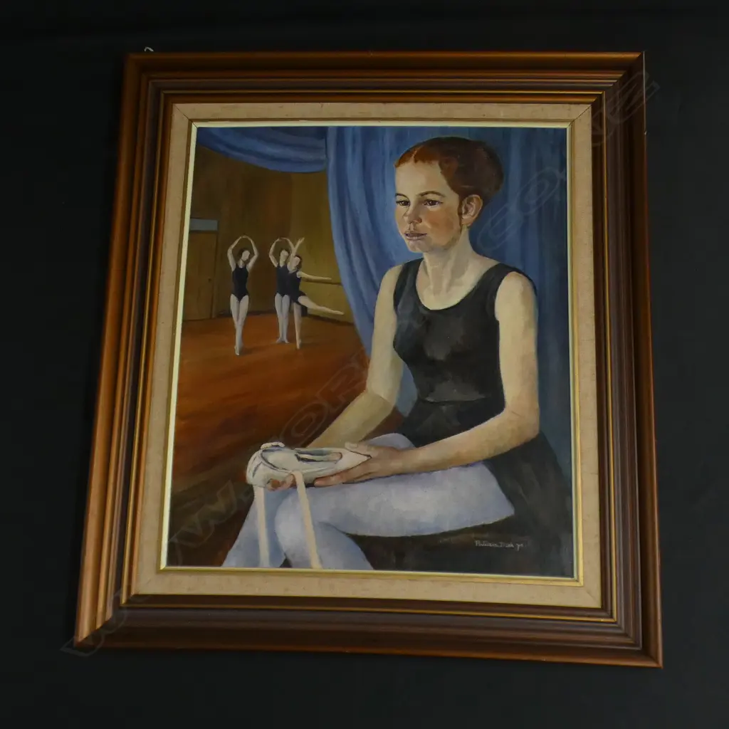 PATRICIA DICK 'WAITING' OIL '75 590x500mm Image 1++