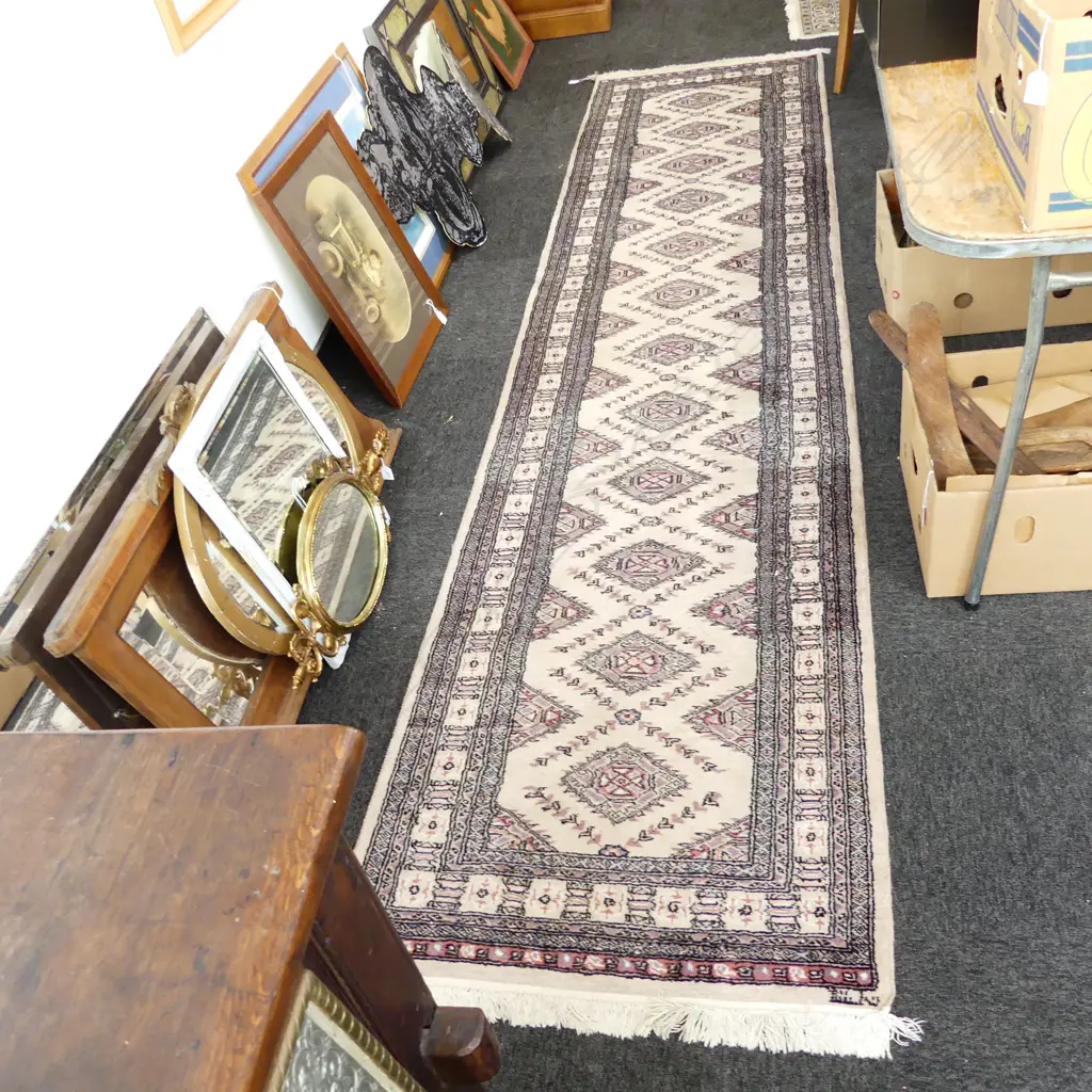 ROYAL BOKHARA HAND WOVEN WOOLEN RUNNER 3800 X 800mm Image 1++