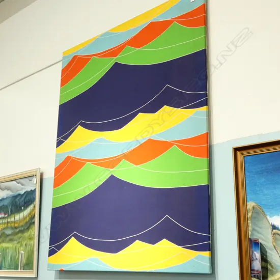 CONTEMPORARY WAVES CANVAS ARTWORK 1150 X 1385MM