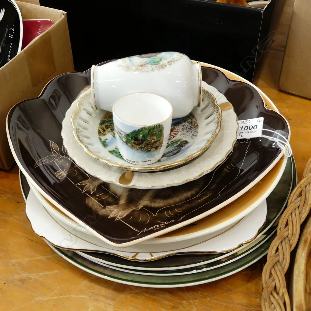 6 ASST AUSTRALIANA PLATES INCL ROYAL DOULTON + 4 SOUVENIR WARE  Image 1++