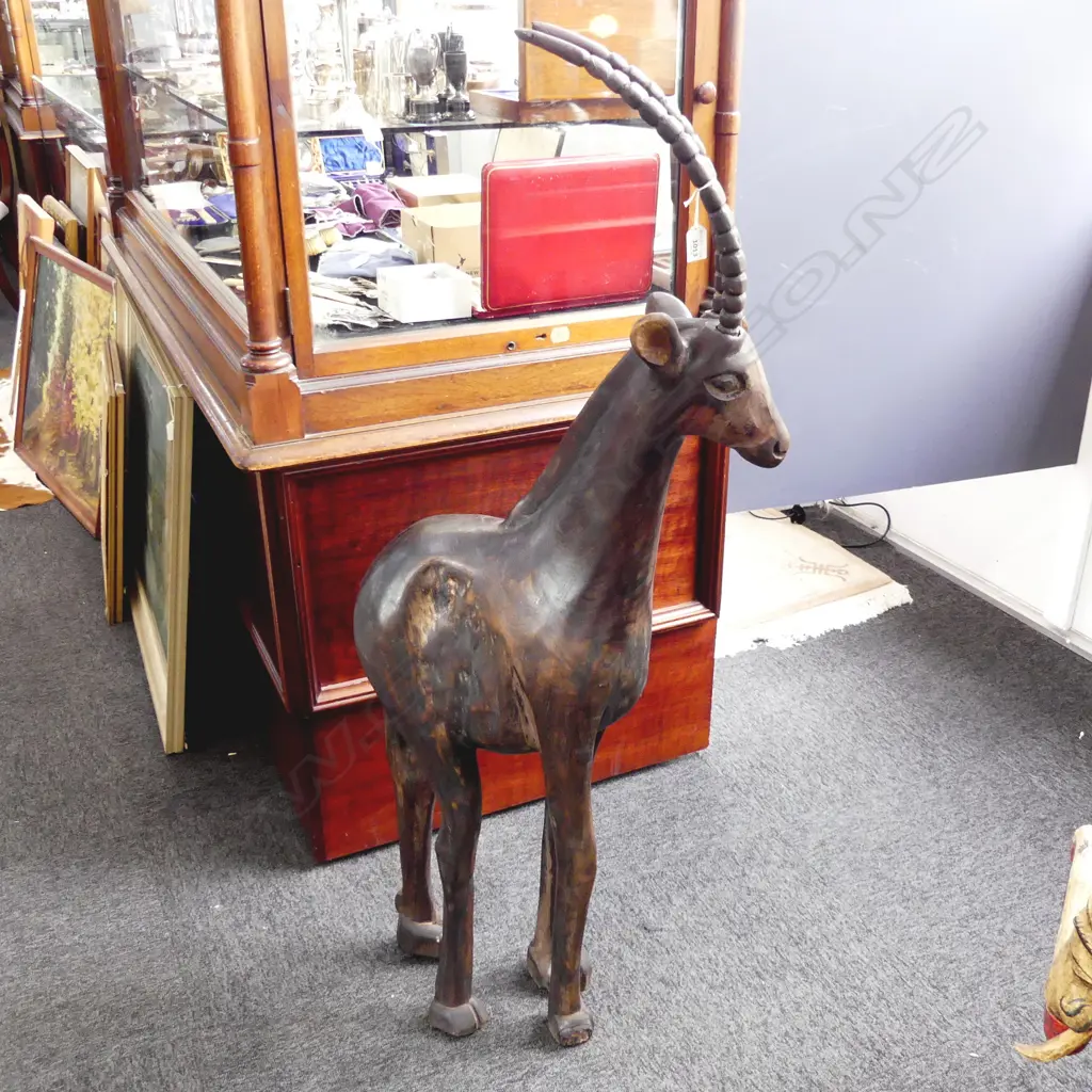 LARGE CARVED ANTELOPE H.1400mm Image 1++