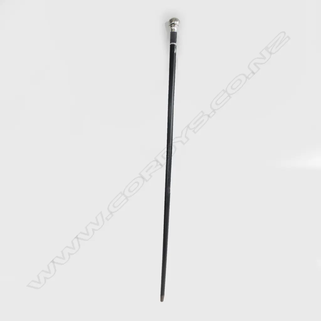 EBONISED WALKING CANE w. STG TOP L.910mm Image 1++