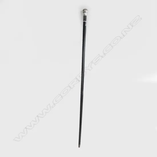 EBONISED WALKING CANE w. STG TOP L.910mm