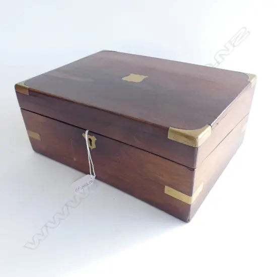 ROSEWOOD WRITING SLOPE 19TH CENTURY INCLUDES 2 INKWELLS