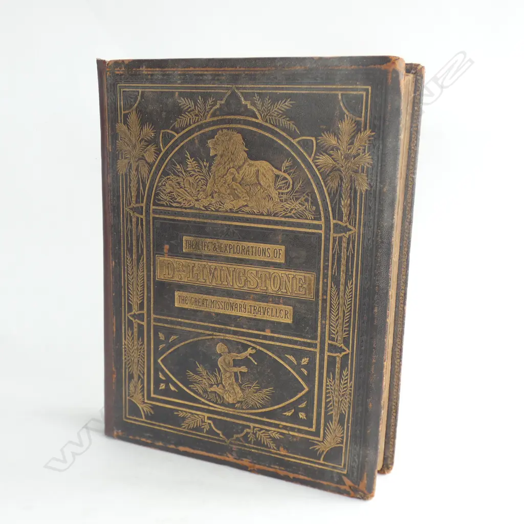 LEATHER BOUND COPY 'THE LIFE & EXPLORATIONS OF DR LIVINGSTONE, THE GREAT MISSIONARY TRAVELLER C1870 ... Image 1++