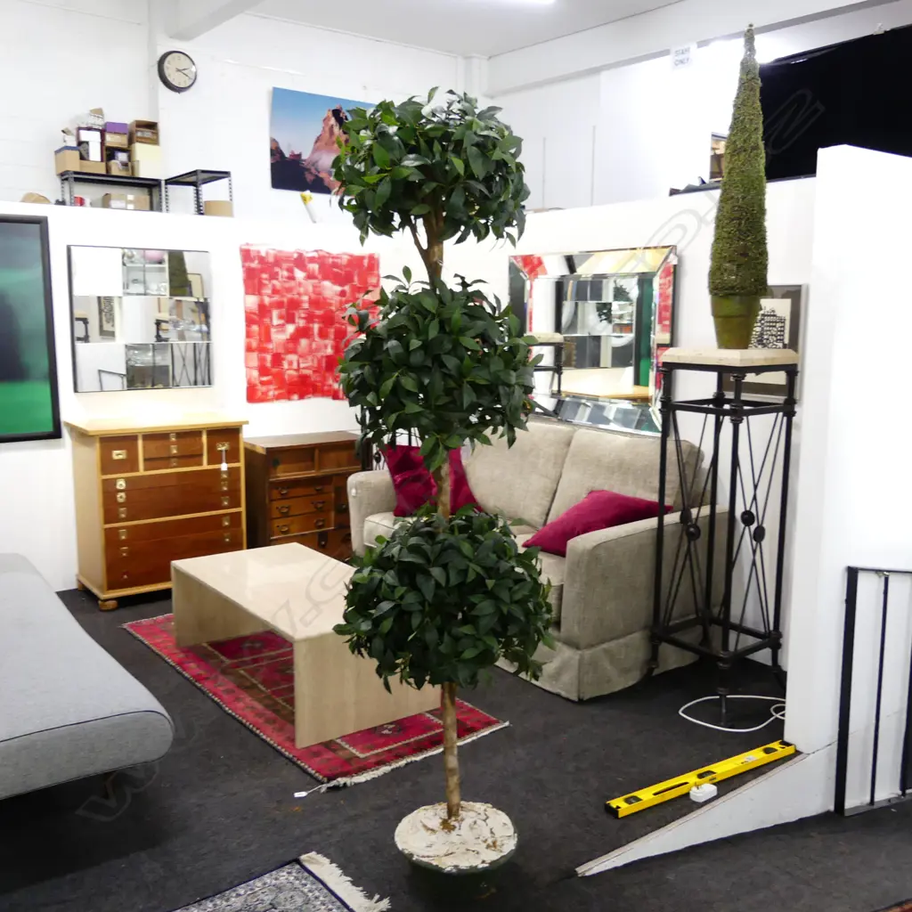 PR FAUX BAY TOPIARY BALL TREES H.2000mm Image 1++