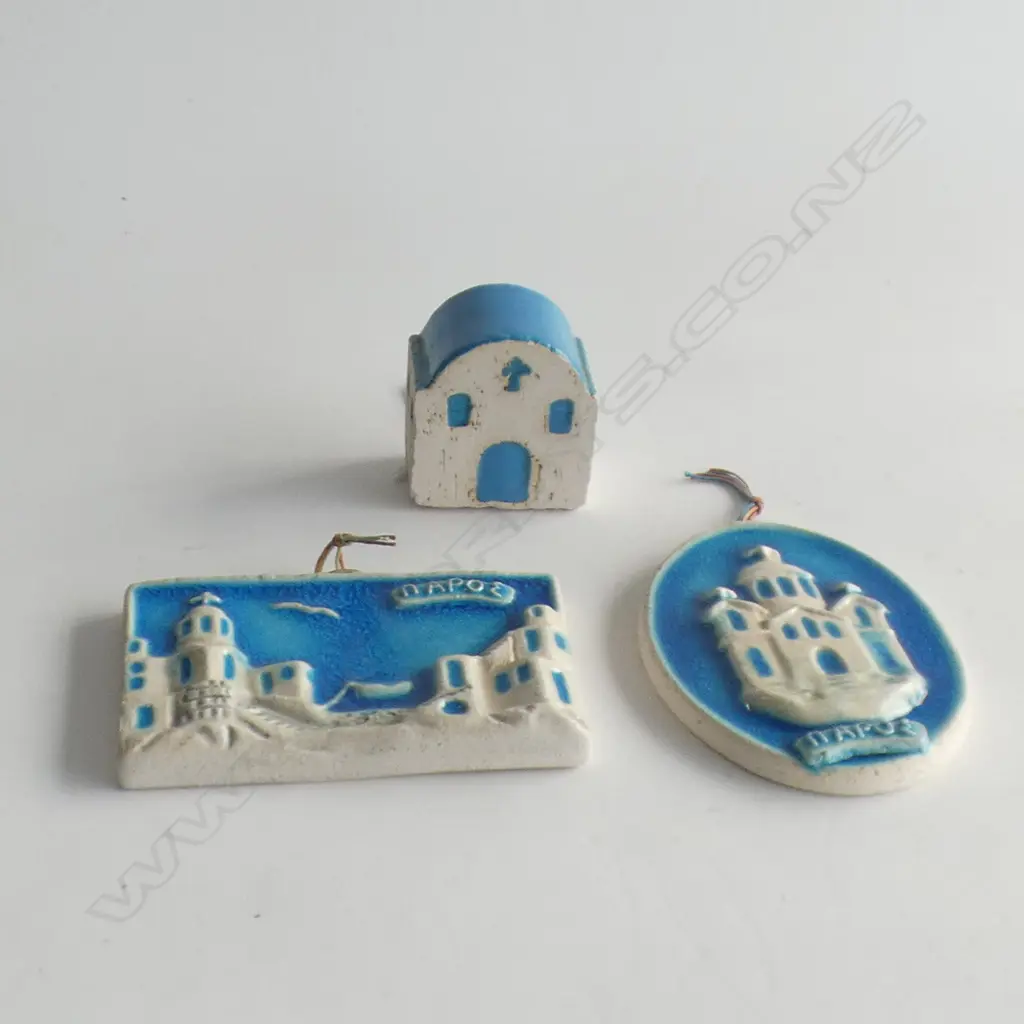 x3 GREEK DECORATIONS FROM PAROS Image 1++