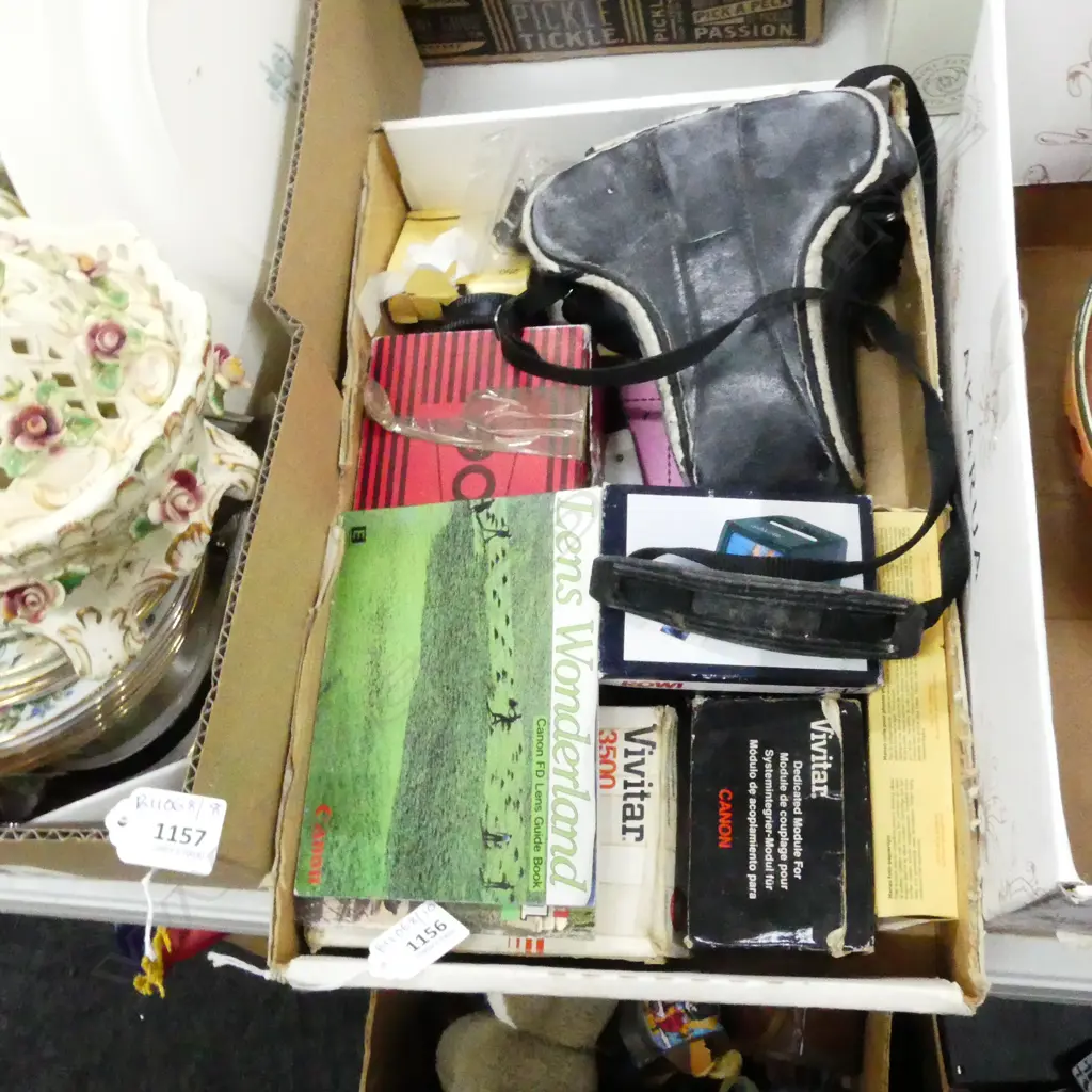 BOX LOT CAMERA + ASST. VINTAGE EQUIPTMENT Image 1++
