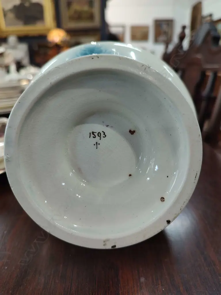 BOX LOT POTTERY BOWLS, VICTORIAN VASE, CELERY VASE, WEDGWOOD ETC Image 1++