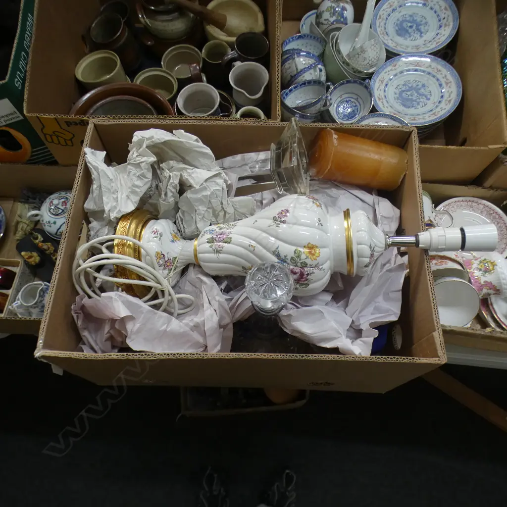 BOX LOT OF GLASSWARE.... Image 1++
