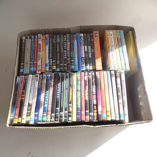 Box Lot of 55 DVDs