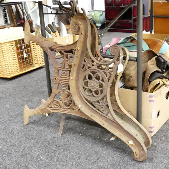 PR VICTORIAN CAST IRON BENCH ENDS