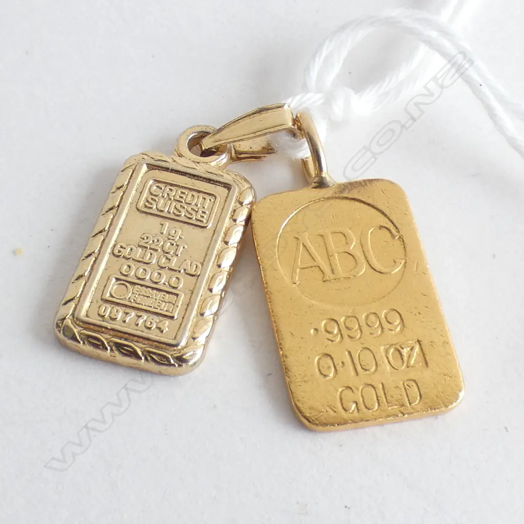 GOLD INGOT .9999 PUR 0.10oz. 24kt 3.18gm + OTHER GOLD PLATED Image 1++