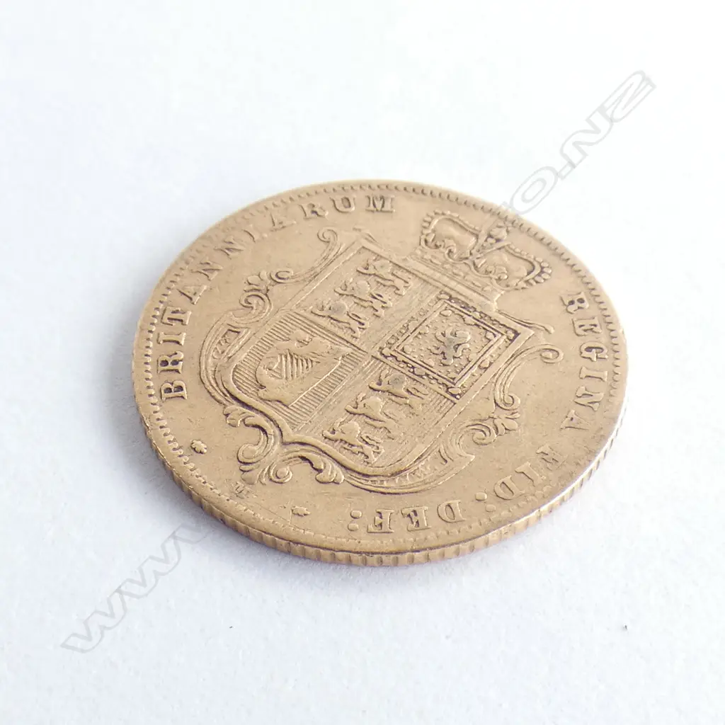 1881 SHEILD TYPE HALF GOLD SOVEREIGN Image 1++