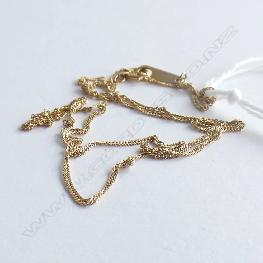 18K FINE NECK CHAIN L.380mm Image 1++