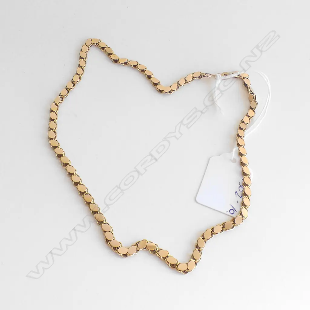 GOLD ? FLAT LINK NECK CHAIN 8.35gm Image 1++