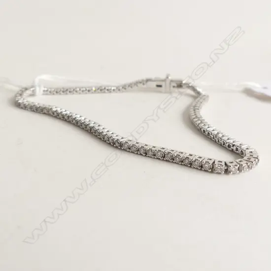 TENNIS BRACELET, 925 SILVER & 94 SYNTHETIC DIAMONDS 6.45 GMS -  WITH VALUATION