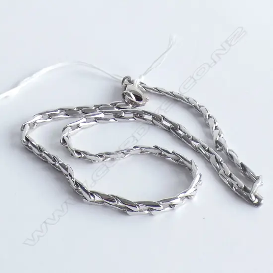 HEAVY SILVER NECK CHAIN L.400mm