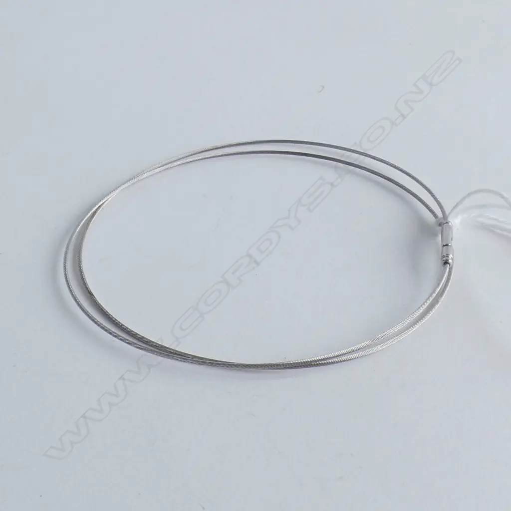 9CT WHITE GOLD WIRE CHOKER NECKLACE Image 1++