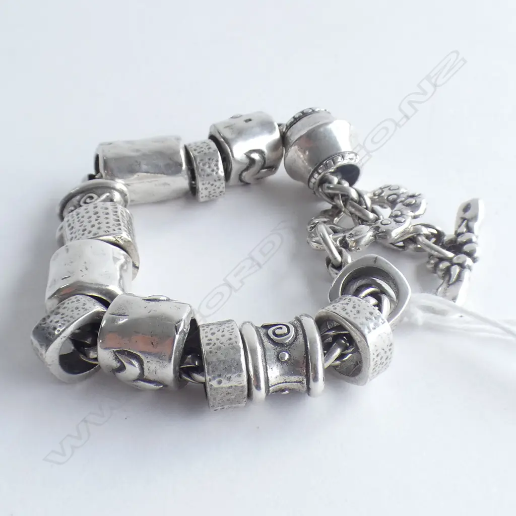 PANDORA SILVER BRACELET WITH MULTIPLE BEADS Image 1++