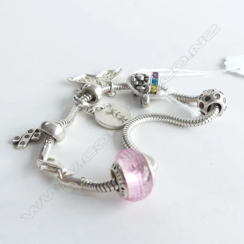 SILVER LOVELINKS CHARM BRACELET Image 1++