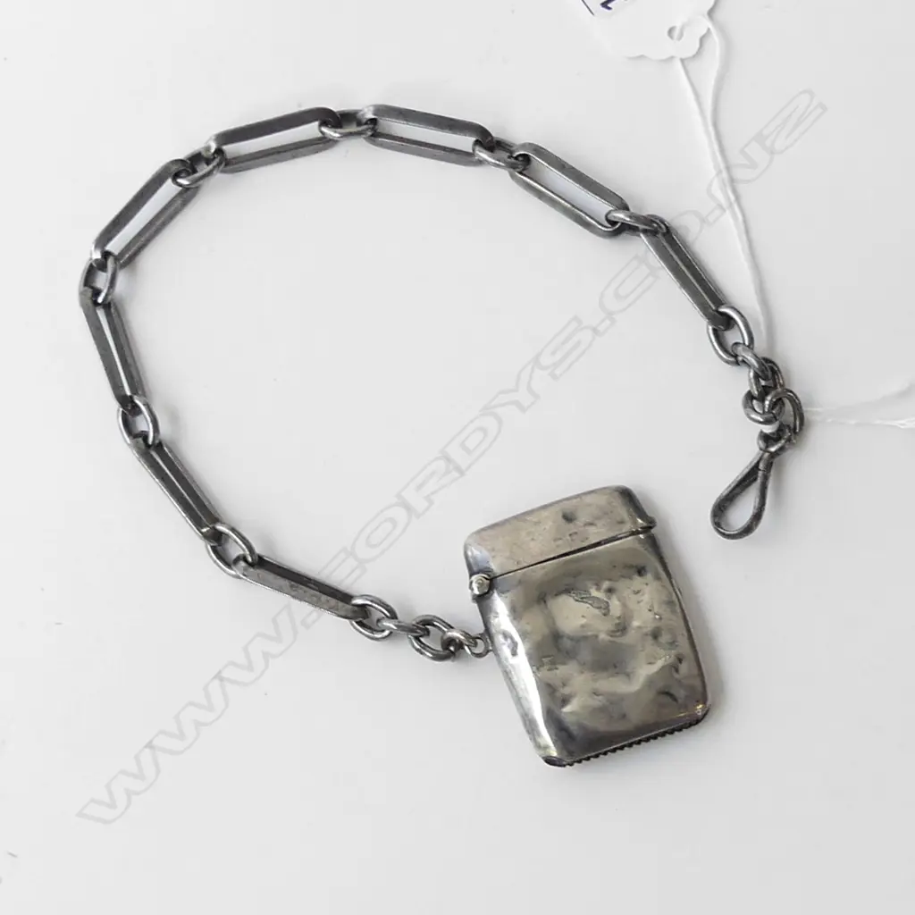 SILVER VESTA DENTED ON ALBERT CHAIN L.320mm Image 1++